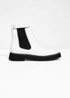 Other Stories Leather Chelsea Boots - White