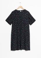 Other Stories Flared Sleeve Slit Dress - Black