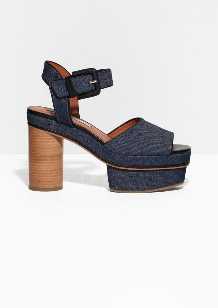 Other Stories Denim Platform Sandals