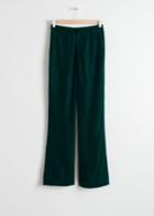 Other Stories High Waisted Velvet Trousers - Green