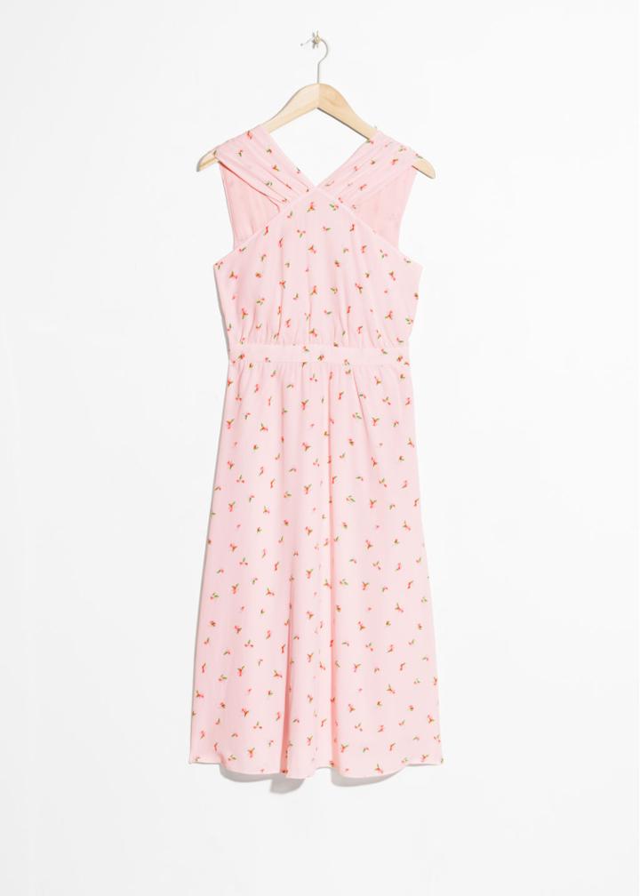 Other Stories Cross Front Dress - Pink