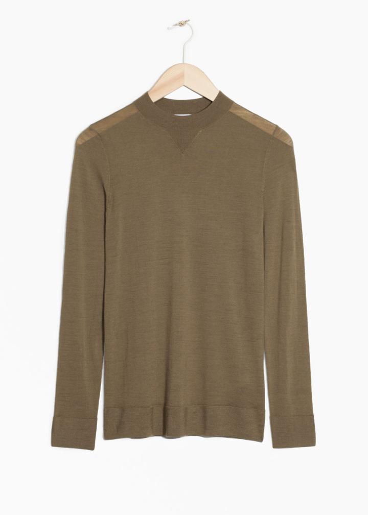 Other Stories Merino Wool Jumper - Beige