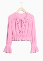 Other Stories Ruffled Blouse - Pink