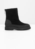 Other Stories Suede Snow Boots - Black