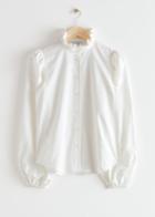 Other Stories Frill Collar Blouse - White