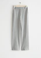 Other Stories Straight High Waist Trousers - Grey