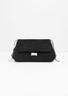 Other Stories Small Leather Fold-over Bag - Black