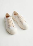 Other Stories Contrast Stitch Canvas Sneakers - White