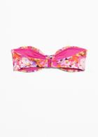Other Stories Floral Print Bandeau Top - Pink
