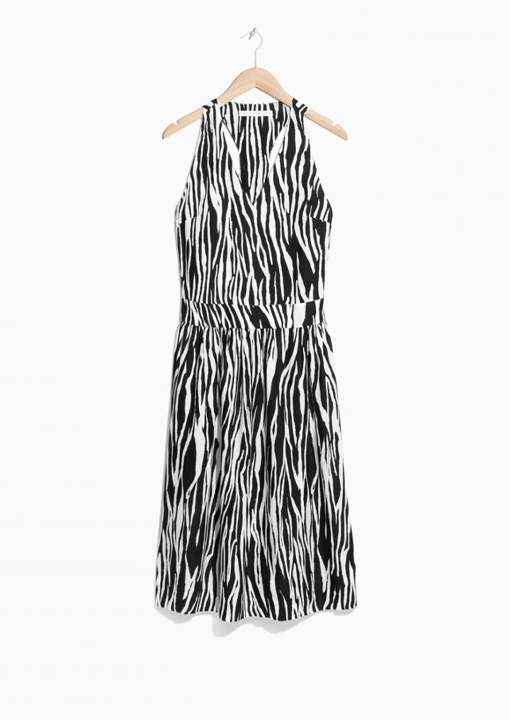 Other Stories Zebra Print Midi Dress