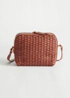 Other Stories Midi Woven Leather Shoulder Bag - Beige