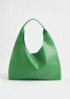 Other Stories Grainy Leather Tote Bag - Green