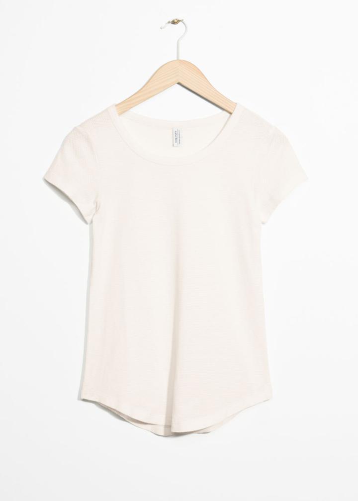 Other Stories Round Hem Tee - White