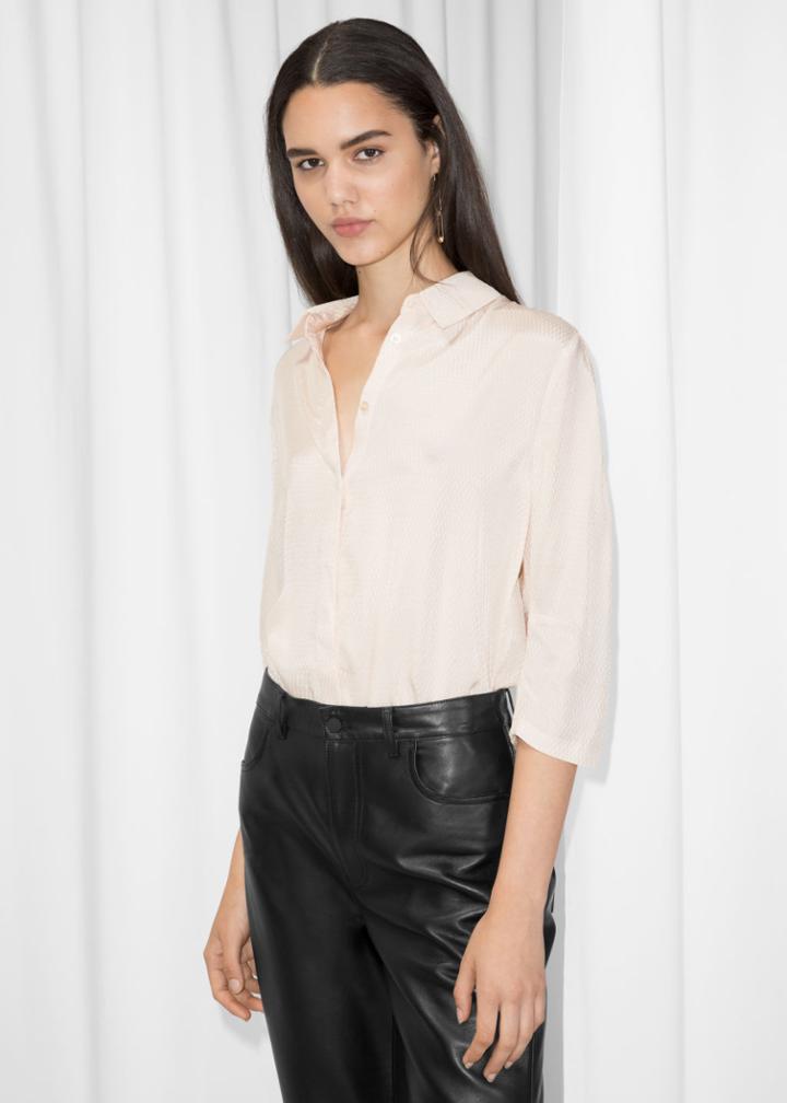 Other Stories Button Up Shirt - Beige