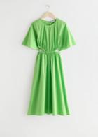 Other Stories Cut-out Waist Midi Dress - Green