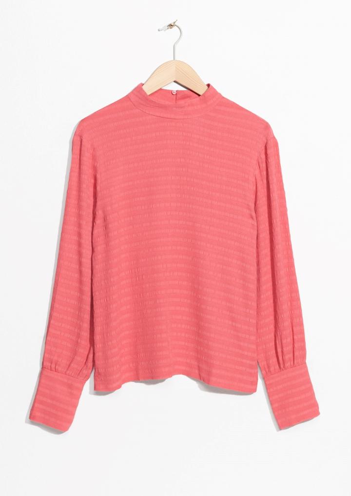 Other Stories Mock Collar Blouse