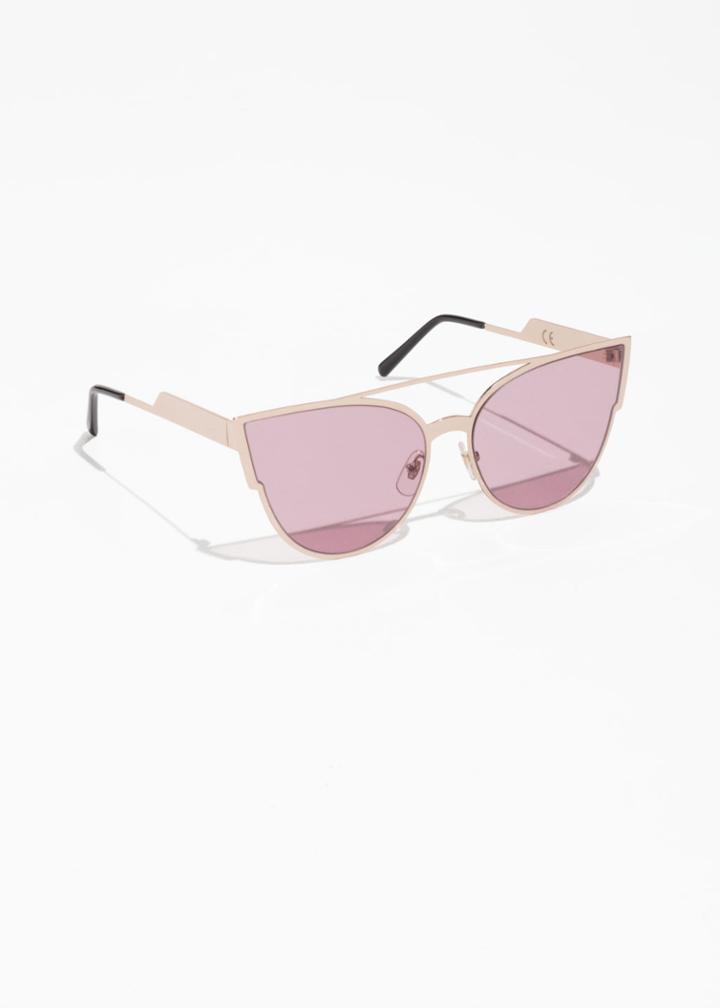 Other Stories Cat Eye Sunglasses - Brown