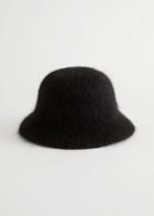 Other Stories Fuzzy Bucket Hat - Black
