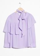 Other Stories Frill Blouse - Purple