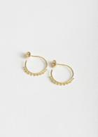 Other Stories Circle Charm Hoop Earrings - Gold