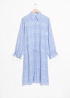 Other Stories Cinched Jacquard Dress - Blue