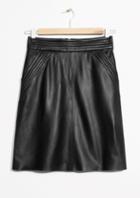 Other Stories Leather Mini Skirt