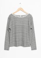 Other Stories Striped Jersey T-shirt - White
