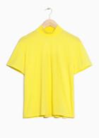 Other Stories Mock Neck Tee - Yellow