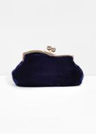 Other Stories Velvet Clutch - Blue