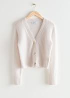 Other Stories Gold Button Cardigan - White