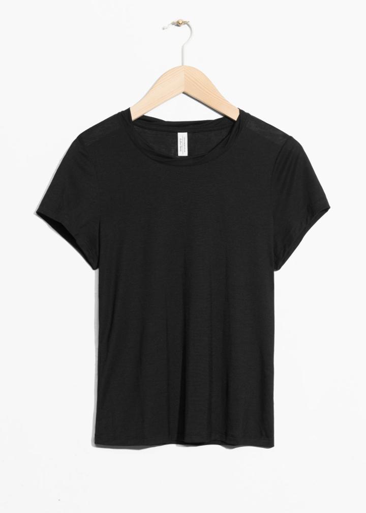 Other Stories Neckband Twist Top - Black