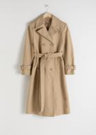 Other Stories Belted A-line Trenchcoat - Beige