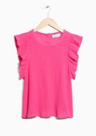 Other Stories Ruffle Sleeve Cotton Top