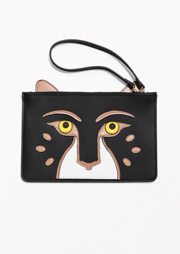 Other Stories Feline Face Purse