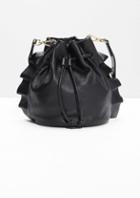 Other Stories Frill Leather Bucket Bag
