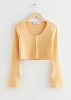 Other Stories Trumpet Sleeve Cardigan - Yellow