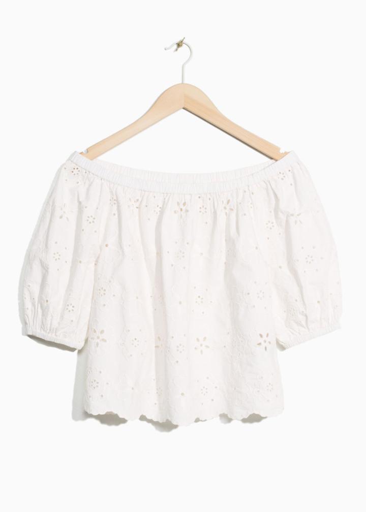 Other Stories Embroidery Top - White