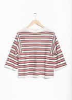 Other Stories Striped Oversized Top - White