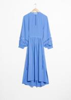 Other Stories Drawstring Waist Midi Dress - Blue
