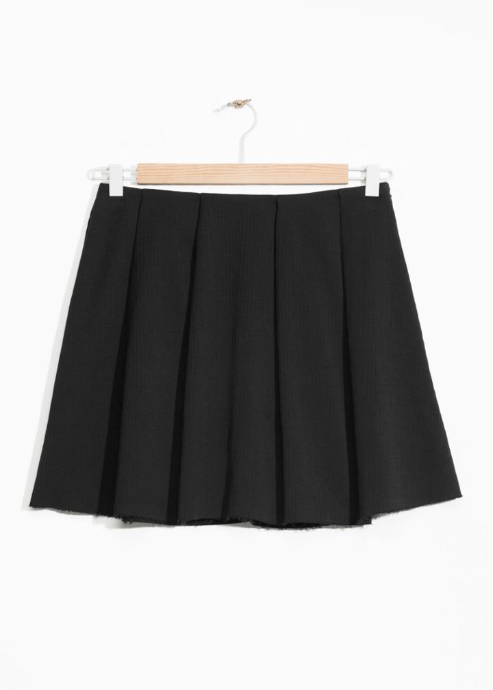 Other Stories Pleated Mini Skirt - Black