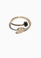 Other Stories Gemstone Fossil Open Ring