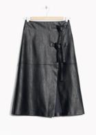 Other Stories Snake Embossed Faux Leather Skirt