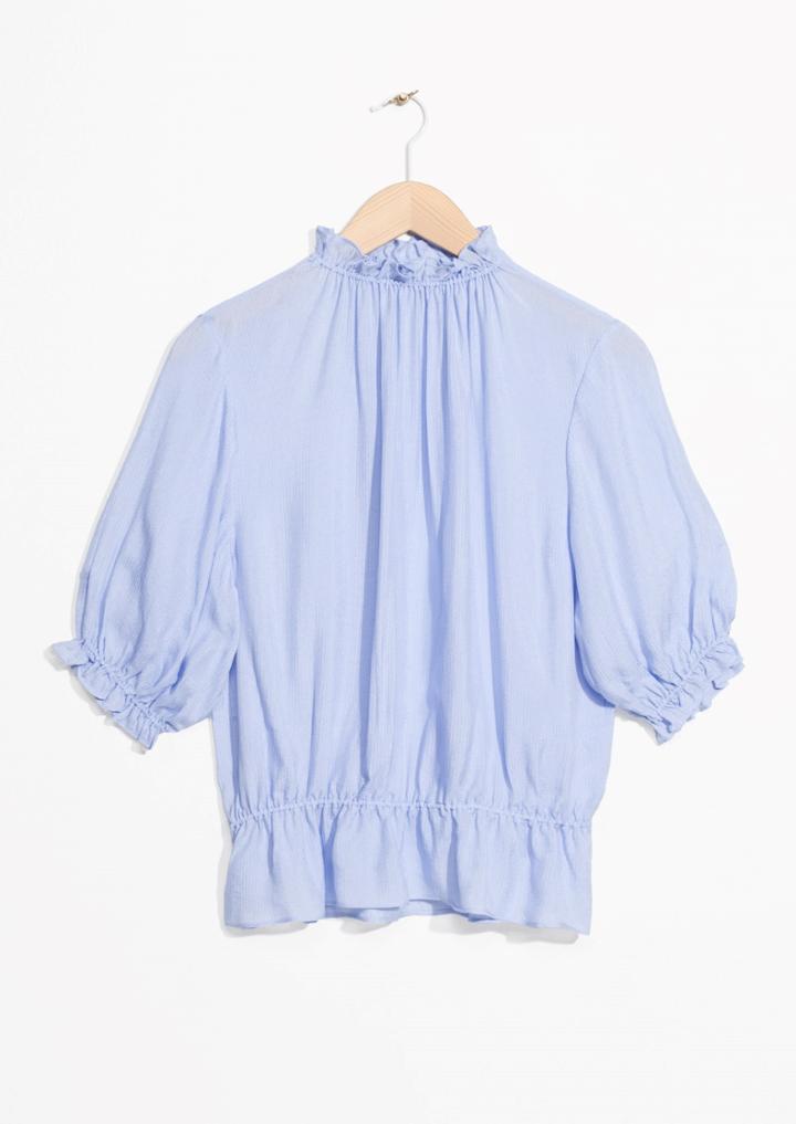 Other Stories Gathered High Neck Blouse