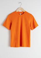 Other Stories Basic Straight Fit T-shirt - Orange