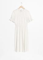 Other Stories Embroidered Eyelet Ruffled Dress - White