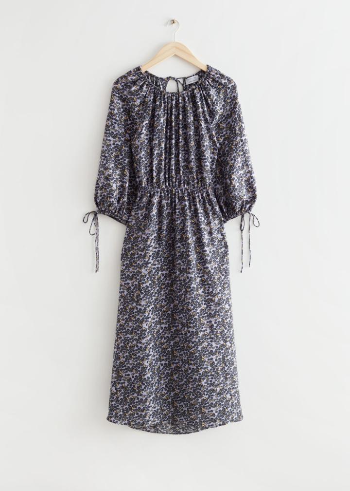 Other Stories Open Back Midi Dress - Purple