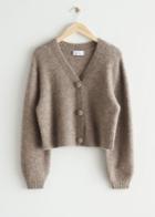 Other Stories Boxy Knit Cardigan - Beige