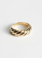Other Stories Twisted Sphere Ring - Gold