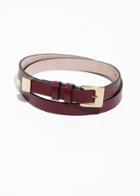 Other Stories Double Loop Leather Belt - Red