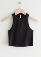 Other Stories Cropped Tank Top - Black